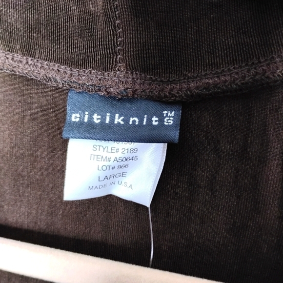 NWT Citiknits Travel Cardigan Size L Soft Stretch Knit USA Made Fall Career - Picture 6 of 7